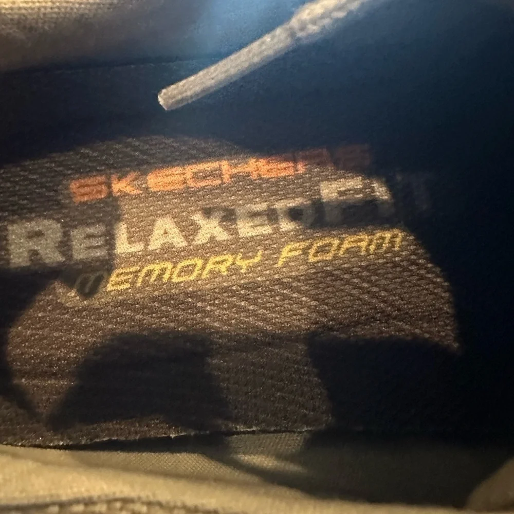 SKECHERS Relaxed Fit Memory Foam Tan Textile Lace-Ups Size 8